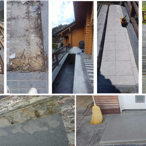 Sanacija in izolacija delov stanovanjske stavbe.